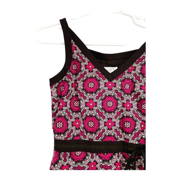Ann Taylor Loft Dress Sz 10 Multicolor Geometric Sleeveless Lined V-Neck Shift - Picture 2 of 7